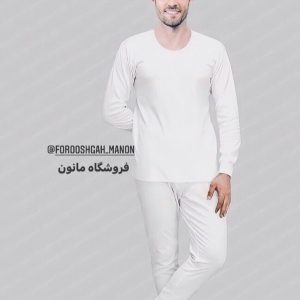 بلوز شلوار نازک مردانه دوفرد سفید